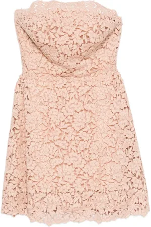 ERMANNO SCERVINO Floral-lace strapless dress