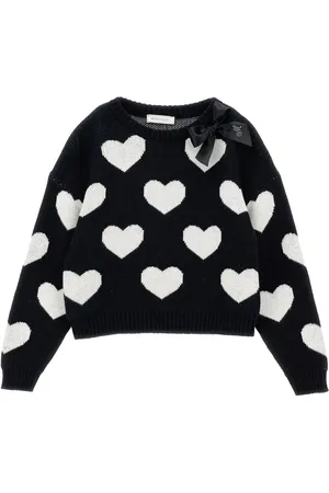 MONNALISA Heart-pattern sweater