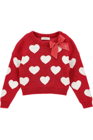 MONNALISA Heart-patterned sweater