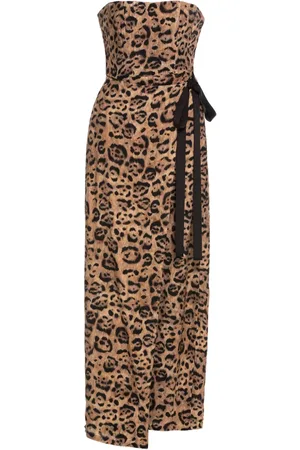 Agua by Agua Bendita Leopard-print wrap midi dress
