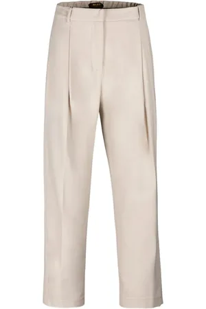 MOORER Pleated cropped trousers