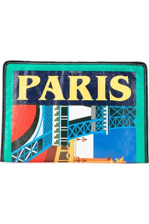 Balenciaga 2018 Lambskin Bazar Paris City Arena clutch bag