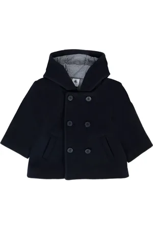 Petit Bateau Hooded double-breasted coat