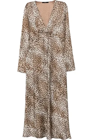 SEVENTY BY SERGIO TEGON Leopard-print V-neck dress