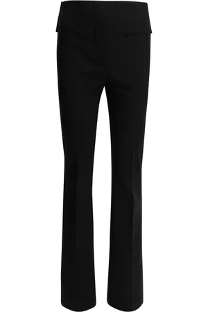 Max Mara Leather-trim flared trousers