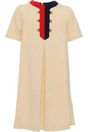 Gucci Web-trim box-pleat dress