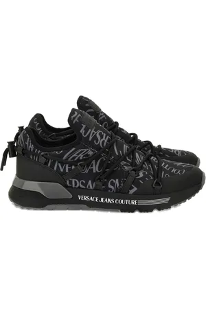 VERSACE Logo-print lace-up sneakers