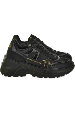 VERSACE Embellished platform sneakers