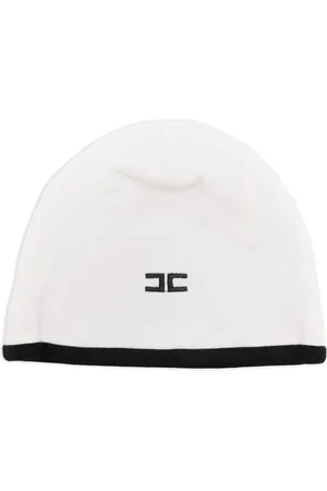 Elisabetta Franchi Embroidered-logo cotton knitted hat
