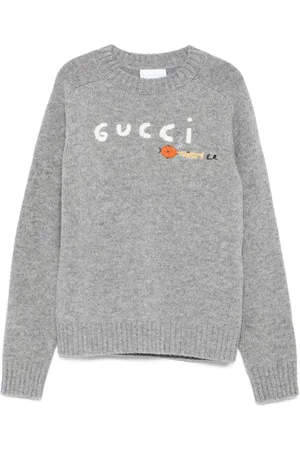 Gucci Logo-embroidered wool sweater