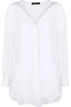 Fabiana Filippi Hooded v-neck shirt