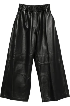 arma leder Solia elastic-waist leather trousers
