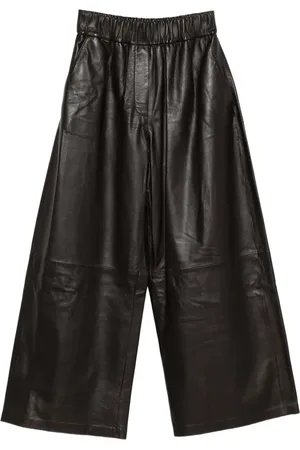 arma leder Solia elastic-waist leather trousers