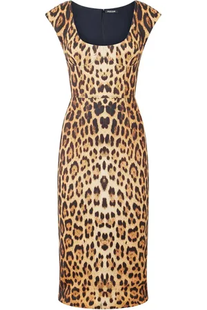 Roberto Cavalli Jaguar-print sleeveless dress