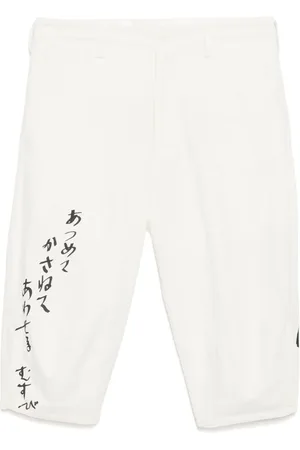 YOHJI YAMAMOTO Printed dart-detail shorts