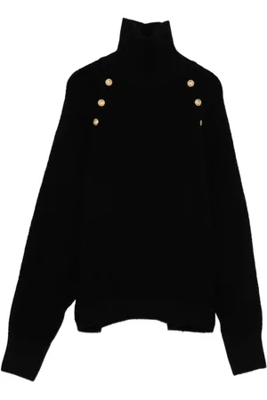 Balmain Button-detail high-neck sweater
