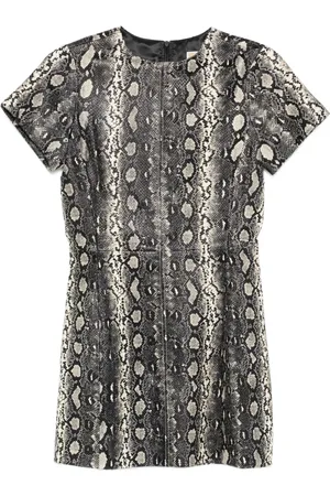 Michael Kors Snakeskin-print short-sleeved dress