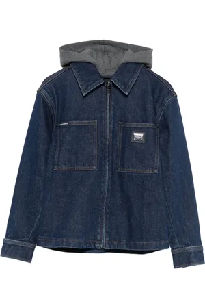 Dolce & Gabbana Denim hooded bomber jacket