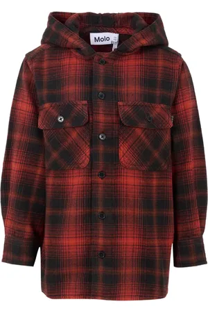 Molo Hooded checked shirt