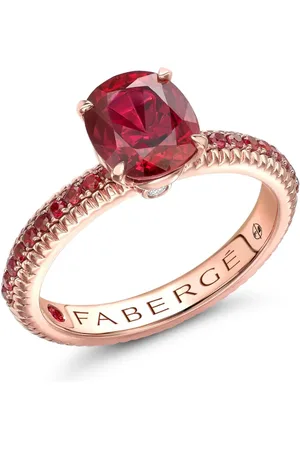 Faberge 18kt rose gold Colours of Love ruby fluted ring