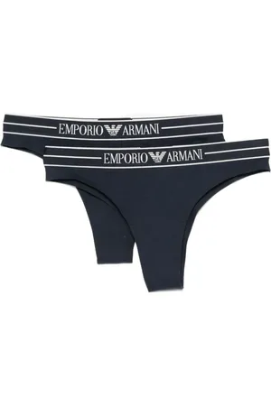 Emporio Armani Logo-embellishment thong (pack of two)