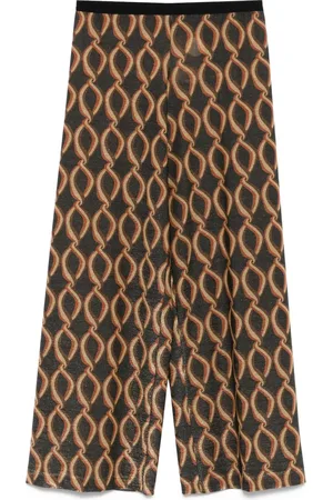 SIYU Chain-pattern straight trousers