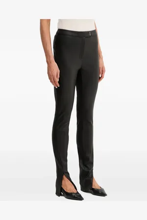 HUGO BOSS Split-hem leather trousers