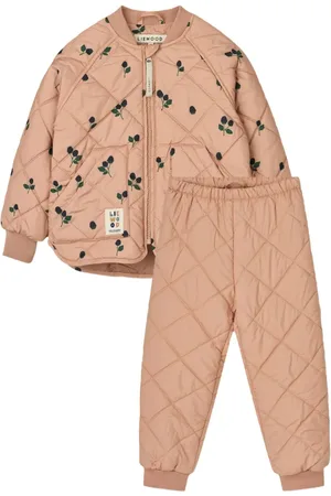 Liewood Blackberry print quilted jacket trousers set