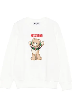 Moschino Teddy-print cotton sweatshirt