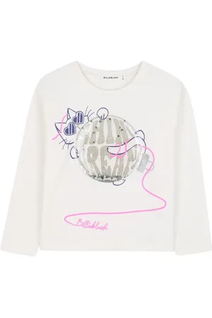 Billieblush Cat-printlong-sleeve T-shirt
