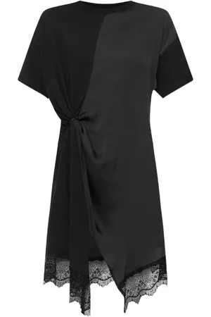 AllSaints Lana lace-trimmed knot-detail mini dress