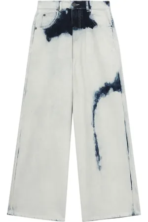 Charles Jeffrey Loverboy Bleached effect wide-leg jeans