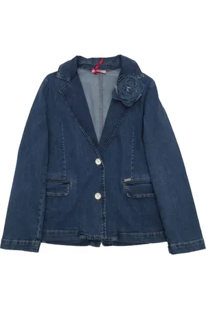 Liu Jo Rose-embellished denim blazer
