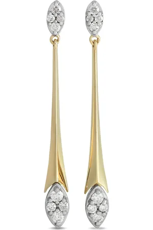 LB Exclusive 14K yellow diamond drop earrings
