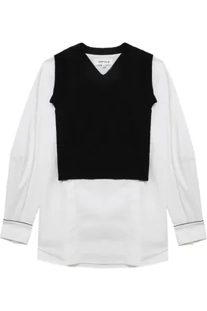 ENFÖLD V-neck wool-blend top