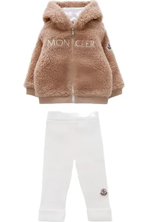 Moncler Teddy-bear-ear hooded top-trousers set