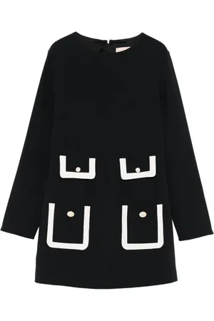 Elisabetta Franchi Pocket-detail long-sleeve dress