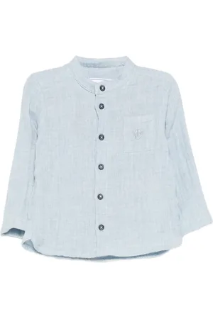 Tartine Et Chocolat Logo-embroidered button-front shirt