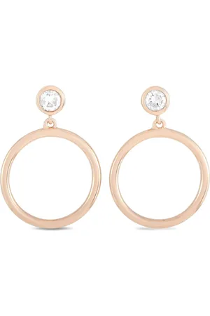 LB Exclusive 14K rose gold diamond earrings