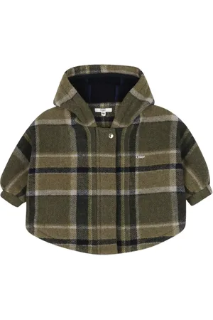 Chloé Checked hooded coat