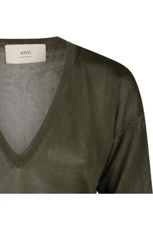 AMIRI V-neck ribbed knit sweater