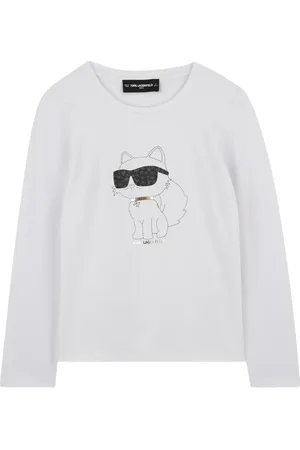 Karl Lagerfeld Choupette-print long-sleeve T-shirt
