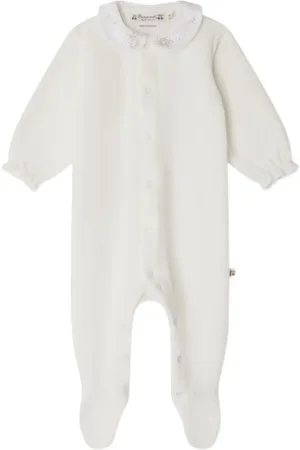 BONPOINT Embroidered-collar pajamas