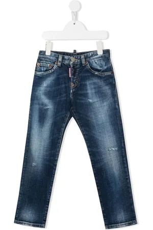 Dsquared2 Bleached-wash slim-cut jeans