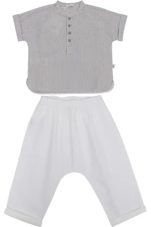 Il gufo Striped-shirt trouser set