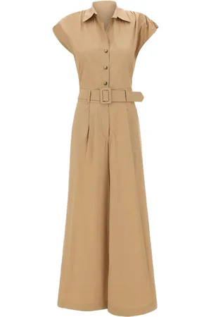 Kaos Belted shirt-collar jumpsuit