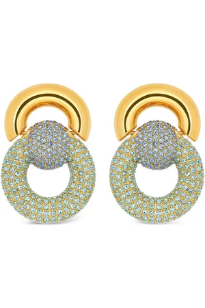 Oscar de la Renta Gemstone-embellished circular earrings