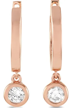 LB Exclusive 14K rose gold diamond earrings
