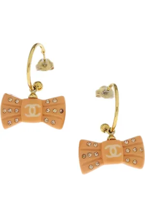 CHANEL 2002 Bow dangle earrings