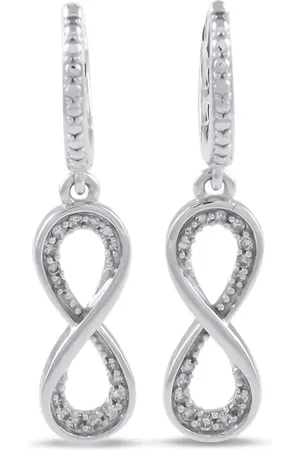 LB Exclusive 10kt white gold Infinity earrings
